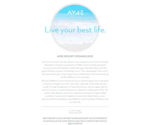 Ayreresorts.com(Ayre Hotel Resort) Screenshot