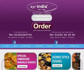 Ayrindiatakeaway.co.uk(Voted Best Online Indian Takeaway Ayr) Screenshot