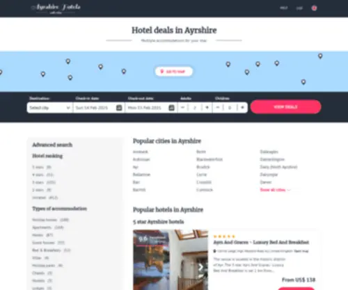 Ayrshire-Net.co.uk(Ayrshire hotels & apartments) Screenshot