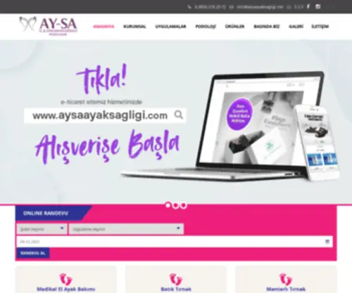 Aysaayaksagligi.net(Aysa) Screenshot