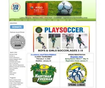 Ayso1031.org(AYSO Soccer RegionSouth Los Angeles) Screenshot