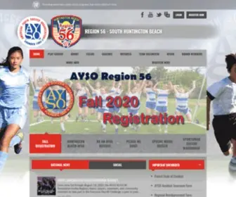 Ayso56.org(AYSO Region 56) Screenshot