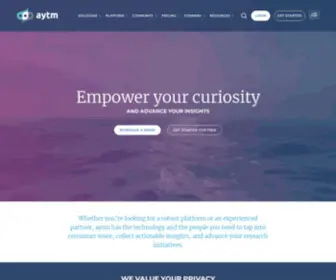 Aytm.com(Agile consumer insights for curious minds) Screenshot