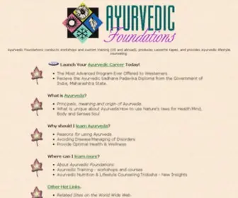 Ayur.com(Ayurvedic Foundations Web Site) Screenshot