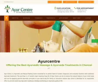 Ayurcentre.in(Kerala Ayurvedic Treatment & Massage in Anna Nagar) Screenshot