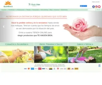 Ayurdevas.com(Cosmética ayurvédica y vibracional) Screenshot