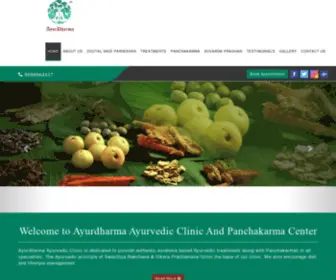 Ayurdharmaclinic.com(Ayurdharma Ayurvedic Clinic And Panchakarma Center) Screenshot