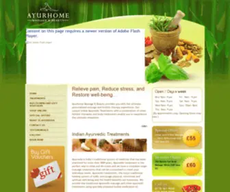 Ayurhome.co.uk(Ayurveda in UK) Screenshot