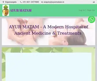 Ayurmatam.in(AYUR MATAM Ayurveda Health Village (Marma Hospital)) Screenshot