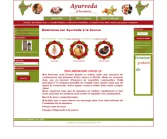 Ayurvedaalasource.com(Ayurveda à la source) Screenshot