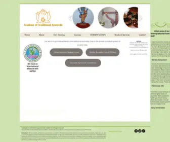 Ayurvedacademy.net(Academy of Traditional Ayurveda) Screenshot