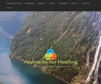 Ayurvedaforhealing.com(Holistic Path For Wellness and Optimal Health) Screenshot