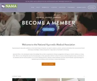 Ayurvedanama.org(National Ayurvedic Medical Association) Screenshot