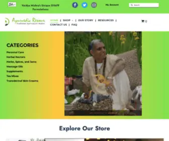 Ayurvedicresources.com(Traditional Ayurveda for Modern Times) Screenshot