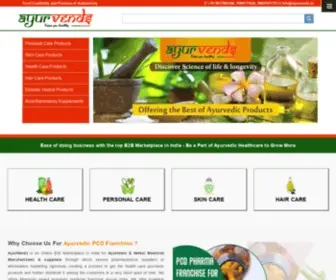 Ayurvends.com(Ayurvedic Herbal Medicine Pcd Franchise Company In India) Screenshot