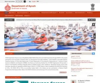 Ayushharyana.gov.in(Department of Ayush) Screenshot