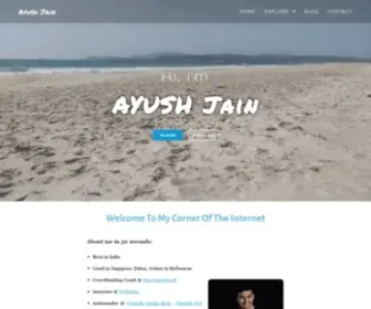 AyushJain.net(Ayush Jain) Screenshot