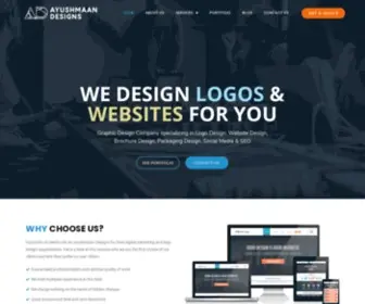 Ayushmaandesigns.com(Graphic Design Agency in India) Screenshot
