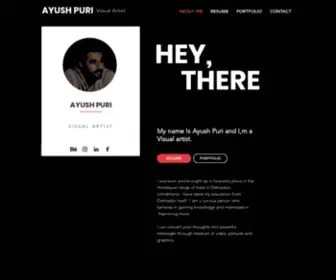 Ayushpuri.com(Visual Artist) Screenshot