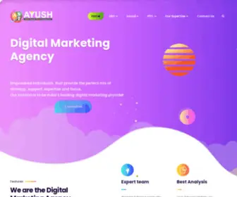 Ayushsoftech.com(Digital Marketing Agency in Lucknow) Screenshot