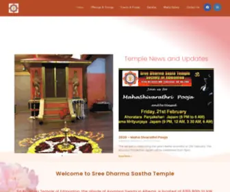 Ayyappatemple.org(Sree Dharma Sasta Hindu Temple) Screenshot