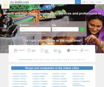 AZ-India.com(Find shops) Screenshot