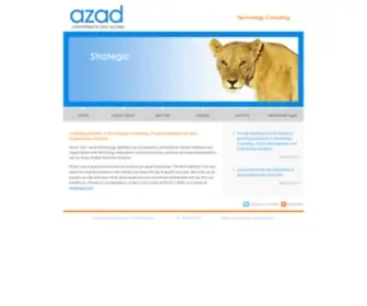 Azad.com(A leading provider of Technology Consulting) Screenshot