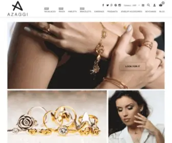 Azaggi.com(Fashion jewelry brand 925 sterling silver and gold plated online shop) Screenshot