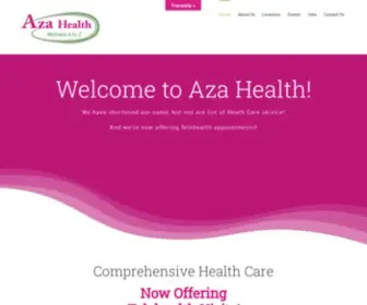 Azahealth.org(Azalea Health 11 Health Care Locations in North Florida) Screenshot