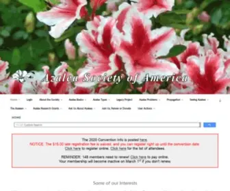 Azaleas.org(Azalea Society of America) Screenshot