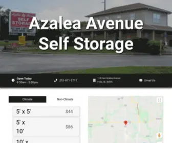 Azaleastorage.com(Azalea Avenue Self Storage) Screenshot