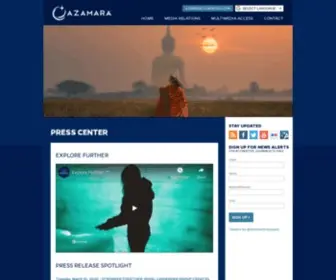 Azamarapresscenter.com(Azamara Club Cruises Press Center) Screenshot