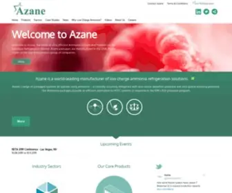 Azane-INC.com(Azane Industrial Ammonia Chillers & Freezers) Screenshot