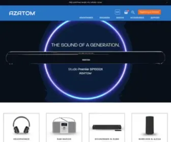 Azatom.com(Best of British Audio Electronics) Screenshot