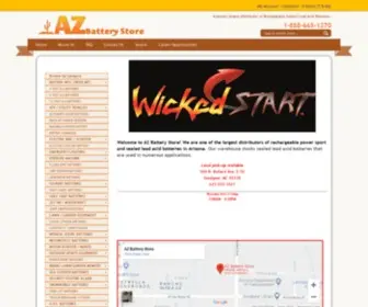 Azbatterystore.com(Arizona's largest distributor of Rechargeable Sealed Lead Acid Batteries) Screenshot