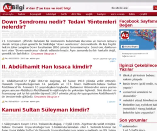 Azbilgi.com(Kısa haber) Screenshot
