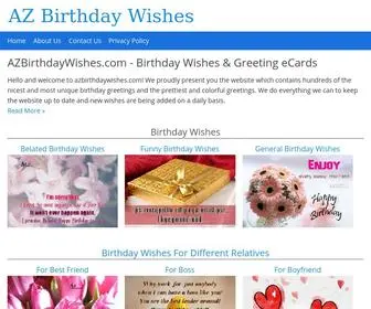 Azbirthdaywishes.com(AZ Birthday Wishes) Screenshot
