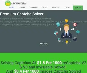 Azcaptcha.com(Auto Captcha Solver Service and Cheap Captcha Bypass Service Provider) Screenshot