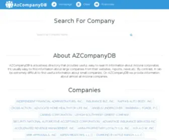 Azcompanydb.com(Best Business in Arizona) Screenshot