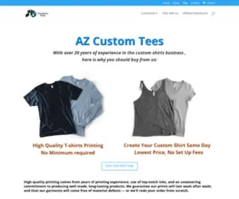 Azcustomshirts.com(AZ CUSTOM TEES) Screenshot