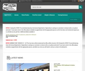 Azda.gov(Arizona Department of Agriculture) Screenshot