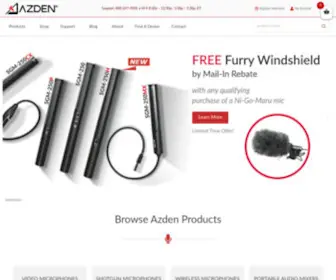 Azden.com(Azden Microphones) Screenshot