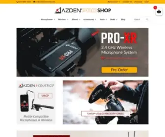 Azdenproshop.com(Azden Microphones) Screenshot