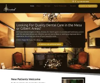 Azdentalheights.com(Dental Care For the Family) Screenshot