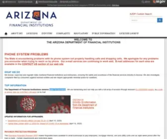 Azdfi.gov(Arizona Department of Financial Institutions) Screenshot