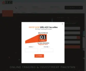 Azeetrade.com(AZEE Securities) Screenshot