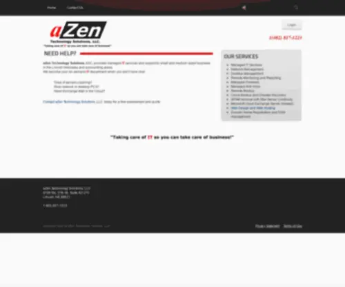 Azents.com(AZen Technology Solutions) Screenshot