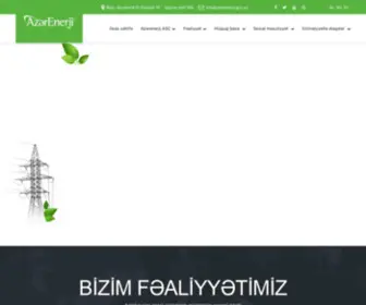 Azerenerji.gov.az(AzərEnerji) Screenshot