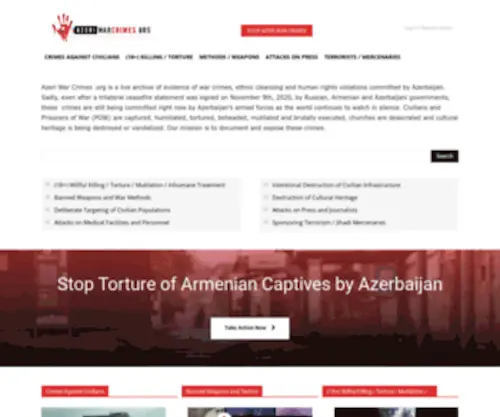 Azeriwarcrimes.org(Azeriwarcrimes) Screenshot