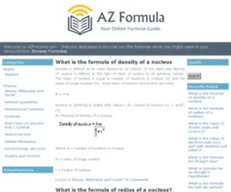 Azformula.com(AZ Formula) Screenshot